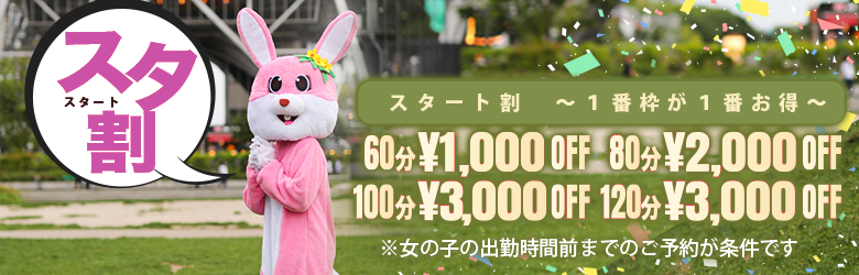 スタート1番枠が1番お得！【スタ割】